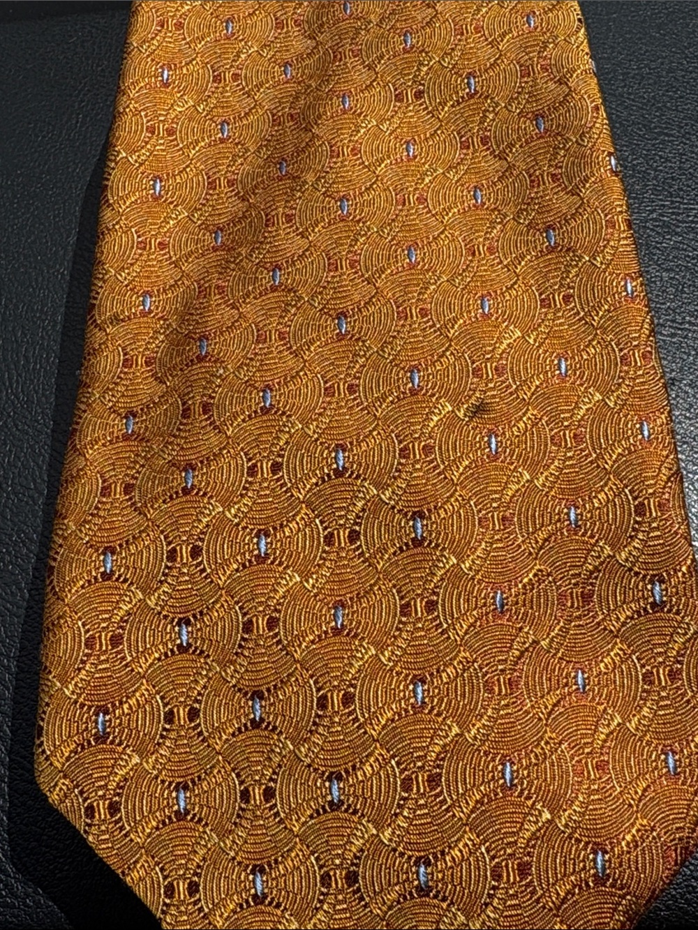 Robert Talbott Best of Class Golden Orange Geometric Silk Tie
